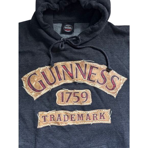 Guinness 1759 Trademark Gray Hoodie Pullover Sweatshirt Men’s XL Unisex - Picture 14 of 16